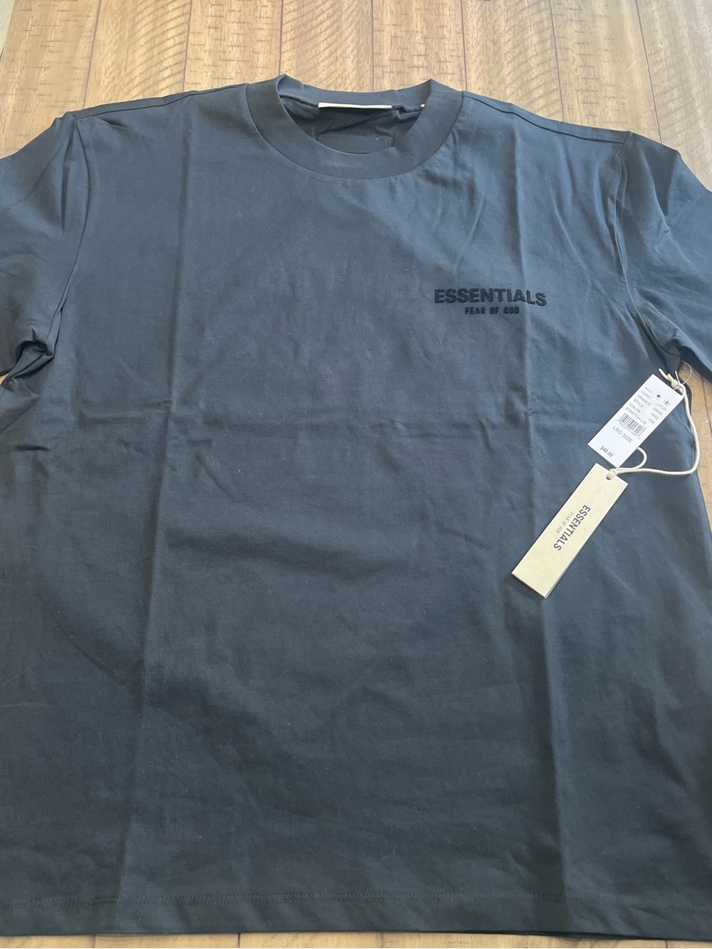 ESSENTIALS Black Short Sleeve Logo T-Shirt